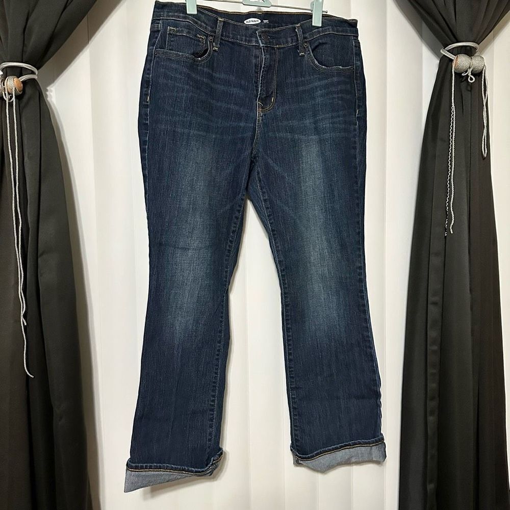 Old Navy curvy bootcut blue denim jeans